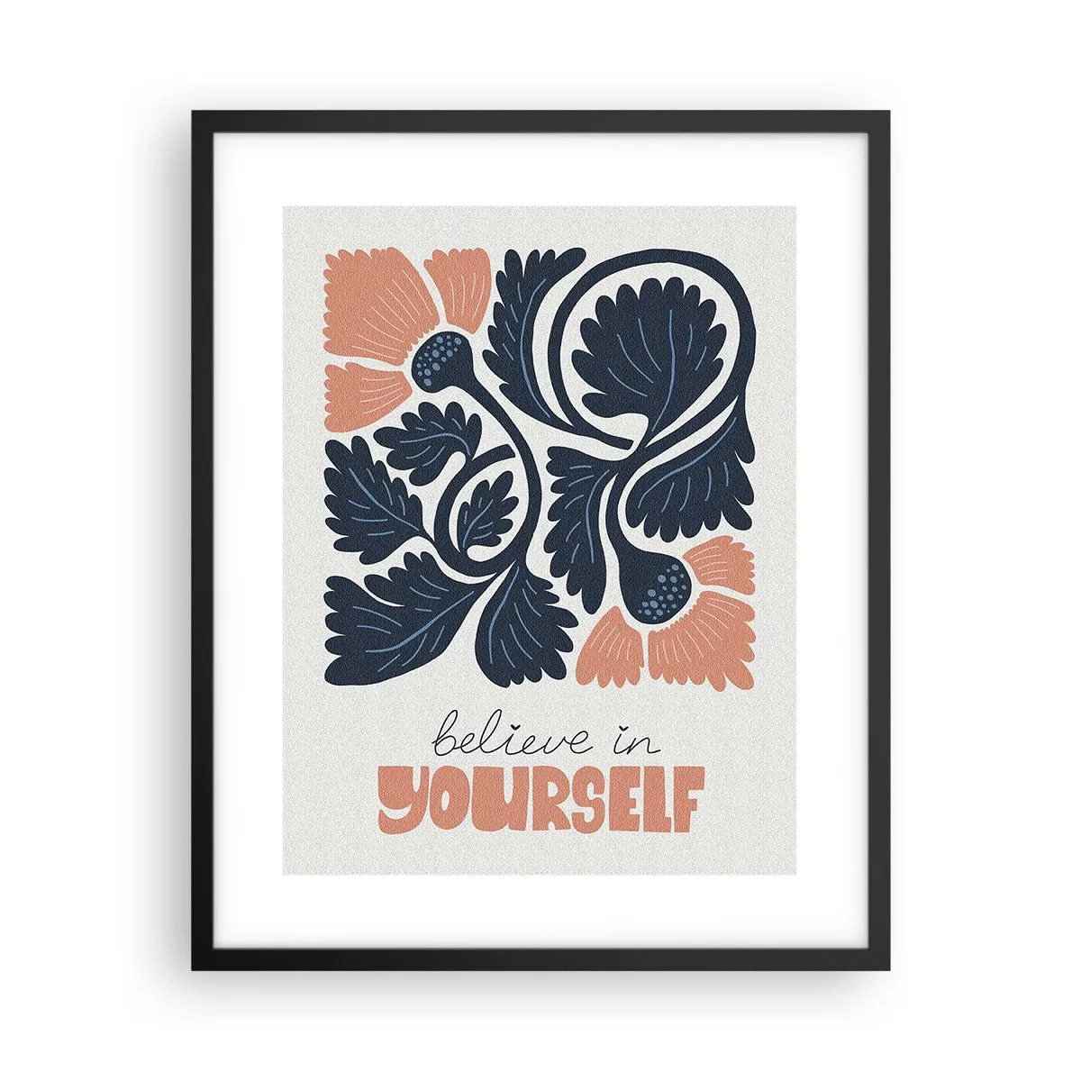 Poster in een zwarte lijst - En jij bloeit ook - 40x50 cm
