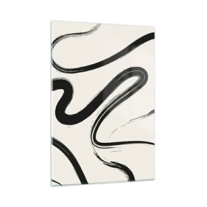 Schilderen op glas - Zwart-wit eigenzinnigheid - 50x70 cm