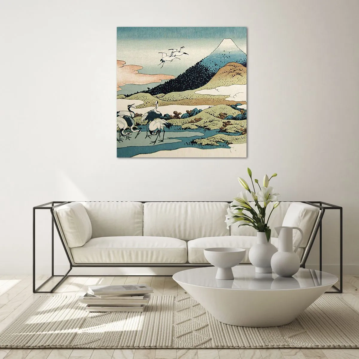 Schilderen op glas - In de Japanse geest - 60x60 cm