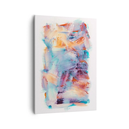 Schilderen op canvas - Een kleurrijke puinhoop - 50x70 cm