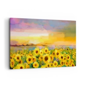 Schilderen op canvas - De zon zelf daalde naar de aarde - 120x80 cm