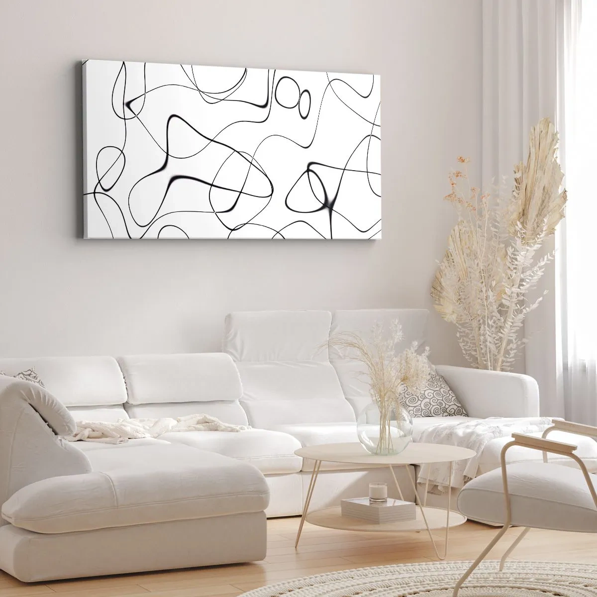Schilderen op canvas - Levenspaden, wisselvalligheden - 90x30 cm