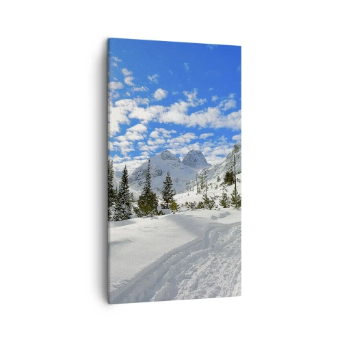 Schilderen op canvas - In de sneeuw en in de zon - 45x80 cm