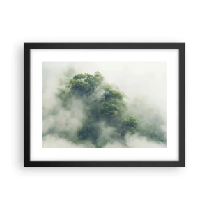Poster in een zwarte lijst - In mist gehuld - 40x30 cm