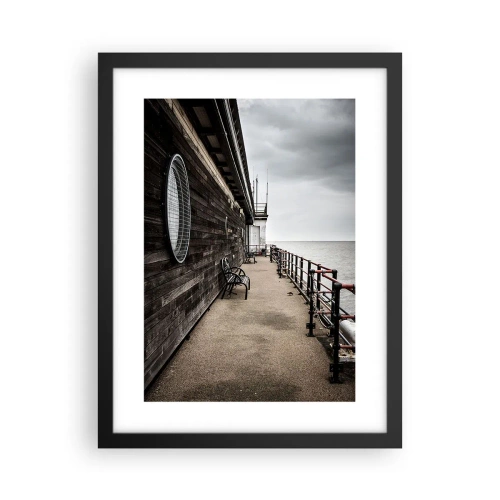 Poster in een zwarte lijst - De tijd bleef stilstaan - 30x40 cm