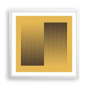 Poster in een witte lijst - Vierkant van tegenpolen - 50x50 cm