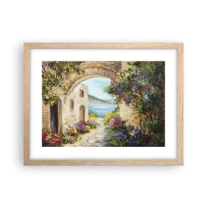 Een poster in een licht eiken lijst - De charme van een kustprovincie - 40x30 cm