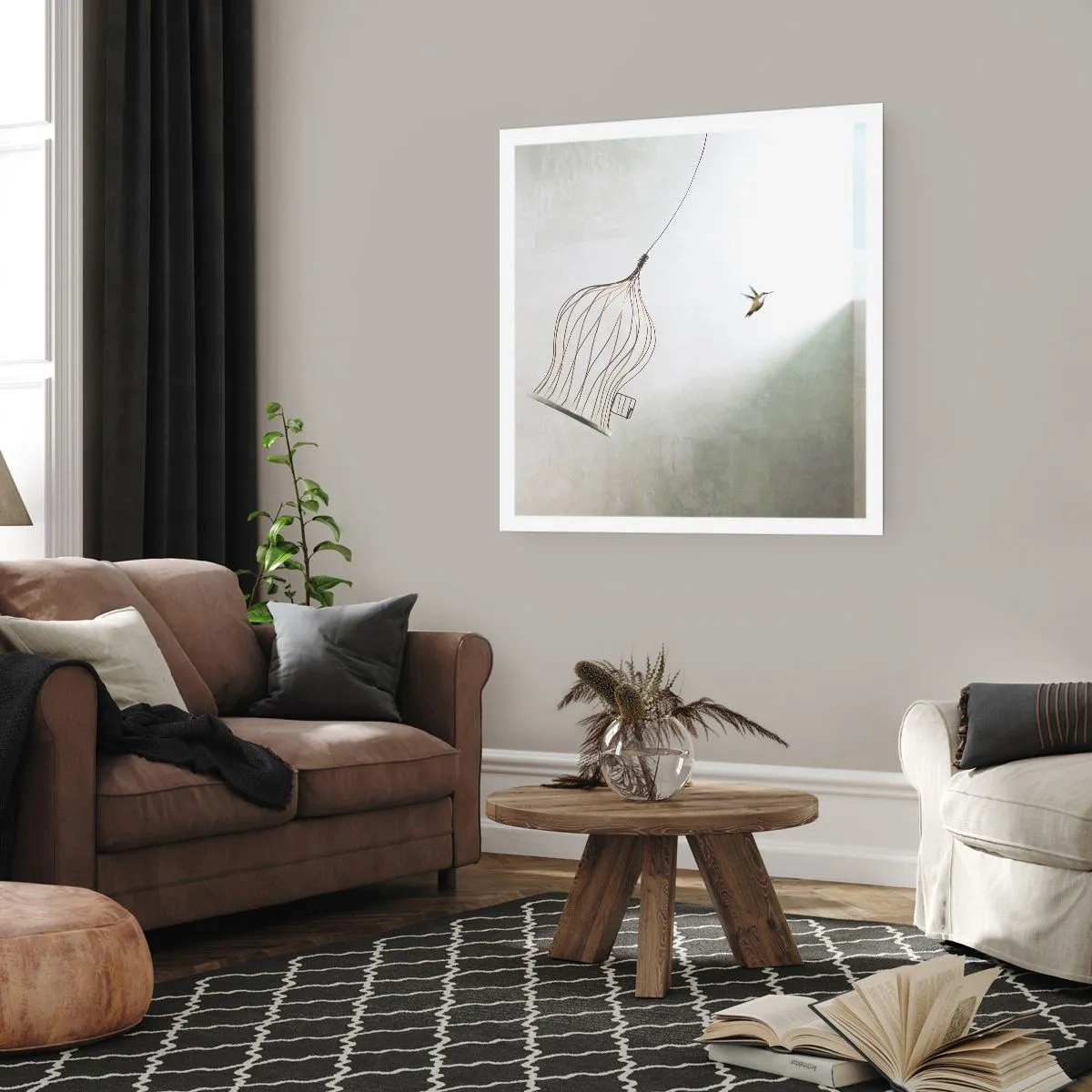 Poster - In je element - 60x60 cm