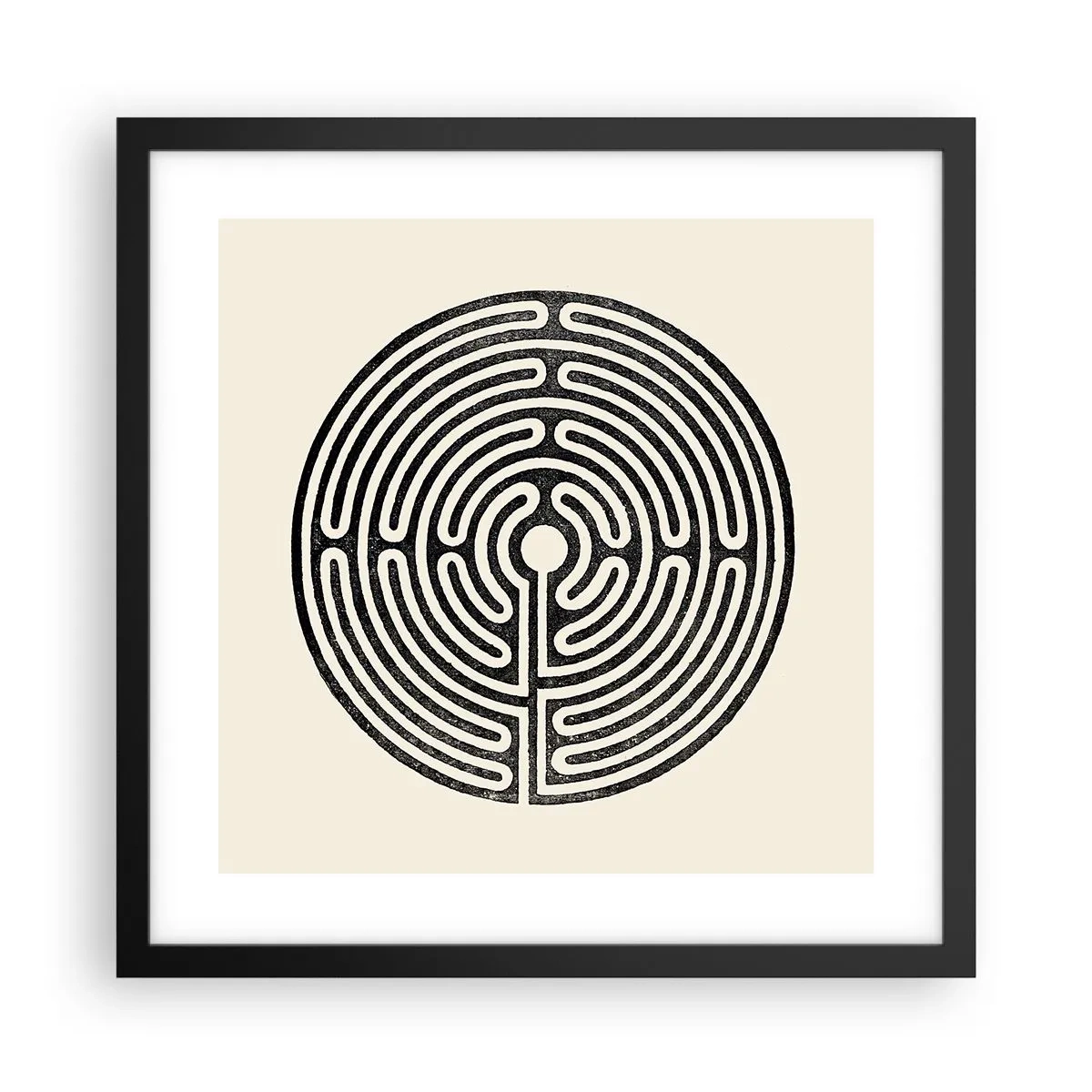 Poster in een zwarte lijst - Mysterieuze orde - 40x40 cm