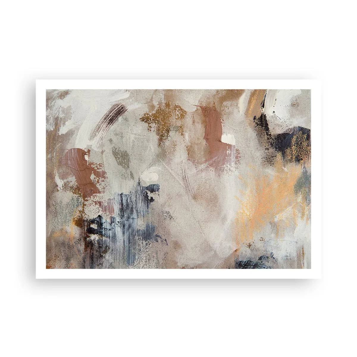 Poster - Mistige abstractie - 100x70 cm