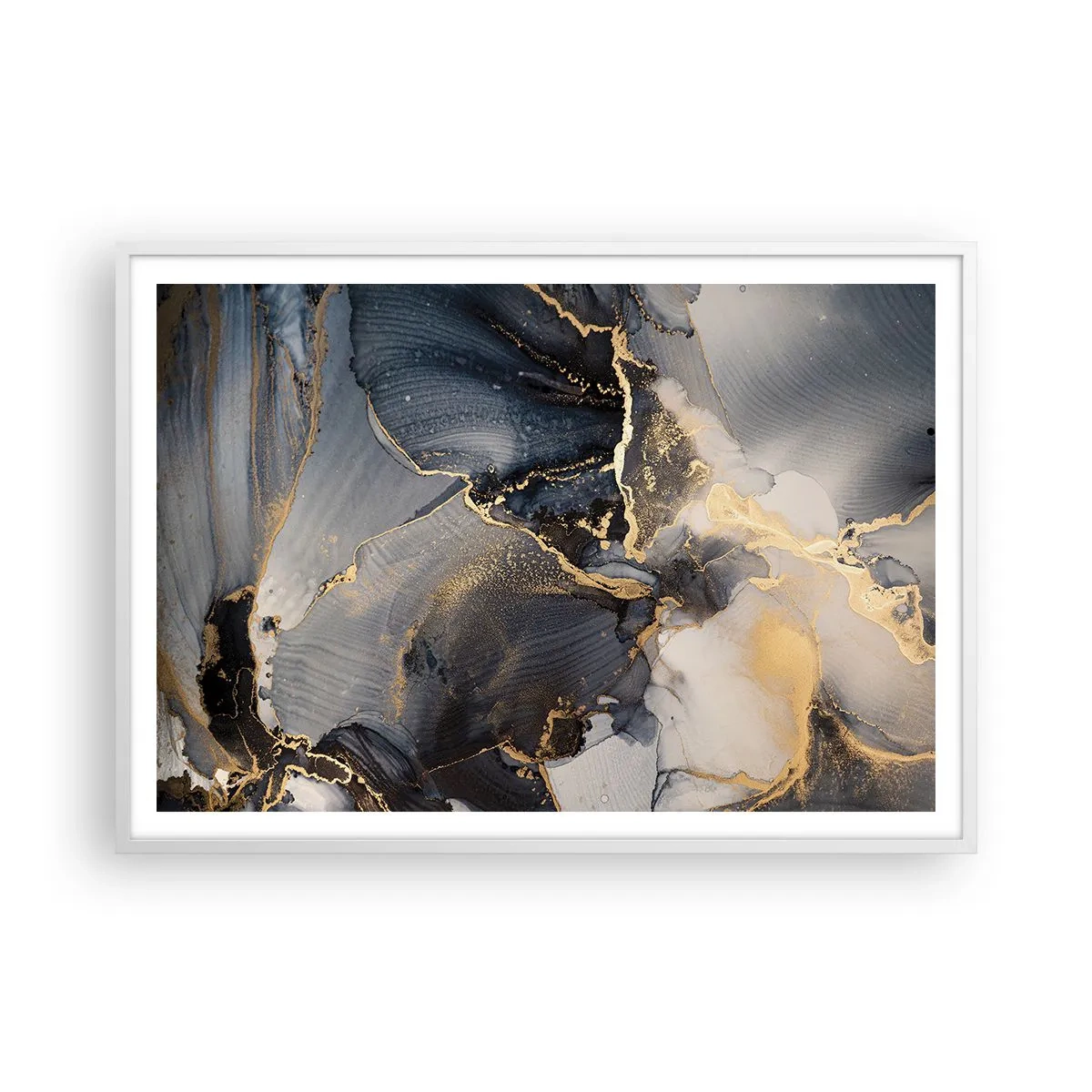 Poster in een witte lijst - Stenen leven - 100x70 cm