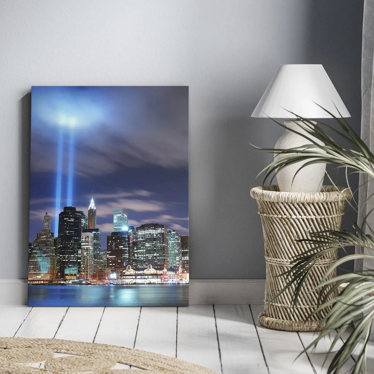 Schilderen op canvas - De hemel met het licht bereiken - 55x100 cm