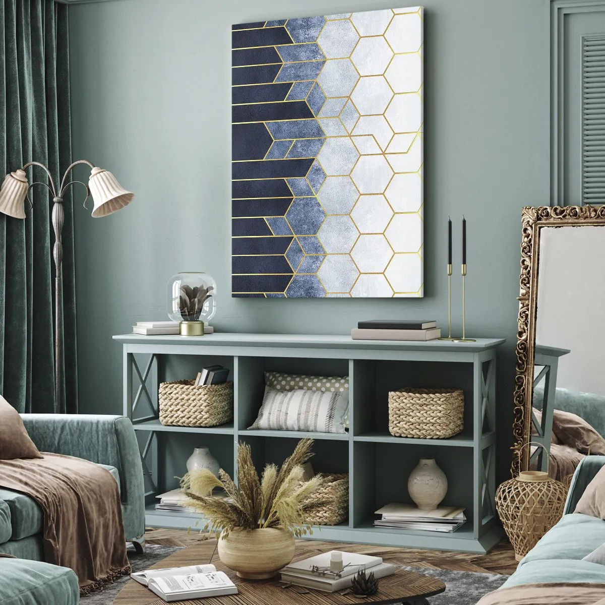 Schilderen op canvas - Compositie in een gesyncopeerd ritme - 80x120 cm