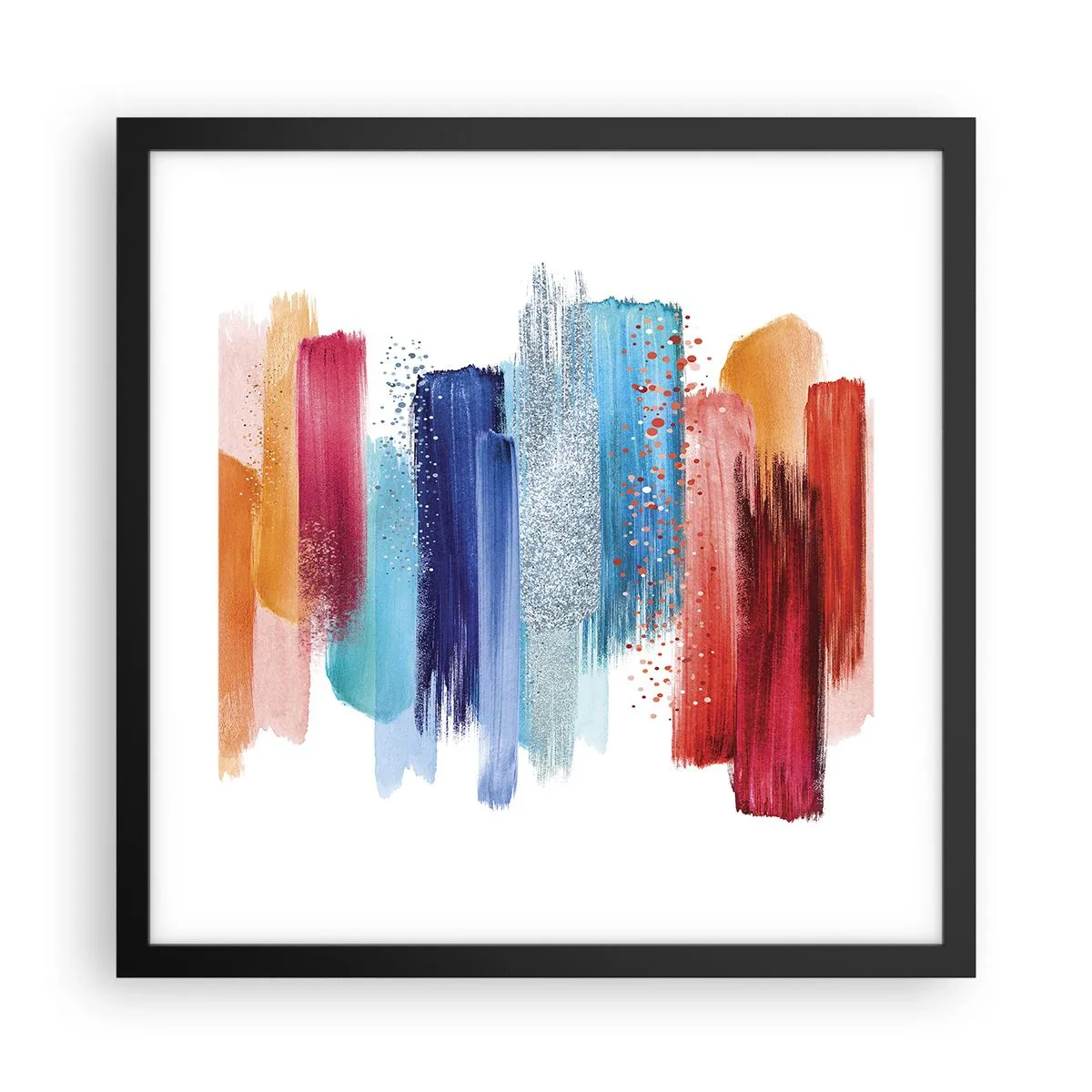 Poster in een zwarte lijst - Omhoog en omlaag - 40x40 cm