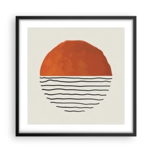 Poster in een zwarte lijst - In het Japanse klimaat - 50x50 cm