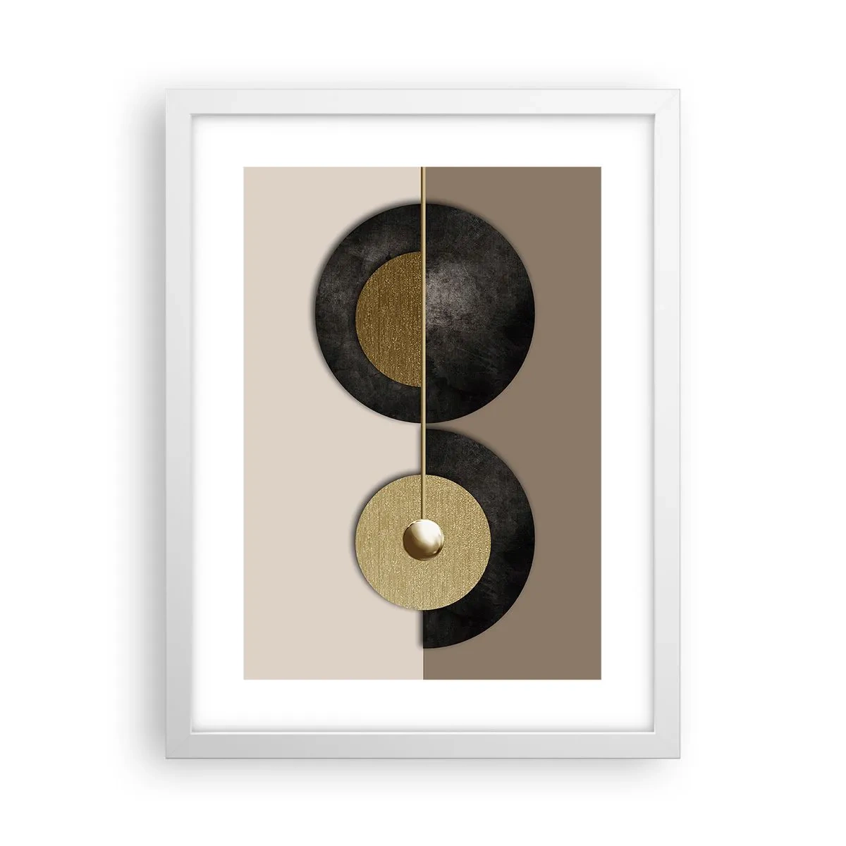 Poster in een witte lijst - Variaties rond de cirkel - 30x40 cm