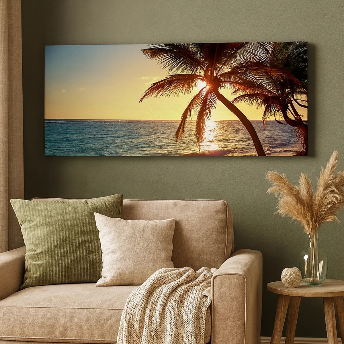 Schilderen op canvas - Zomer onder de palmbomen - 30x30 cm