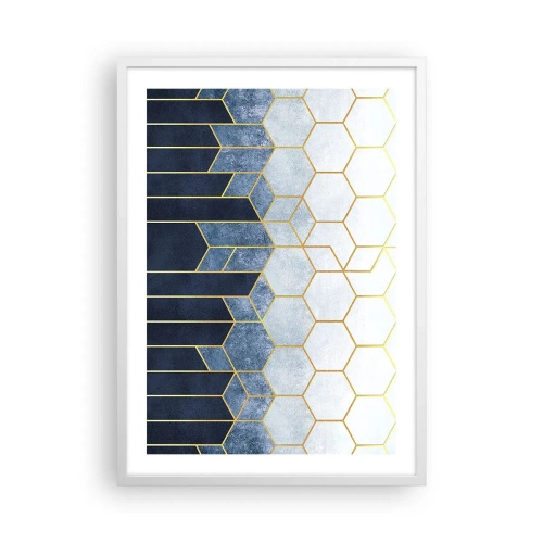 Poster in een witte lijst - Compositie in een gesyncopeerd ritme - 50x70 cm