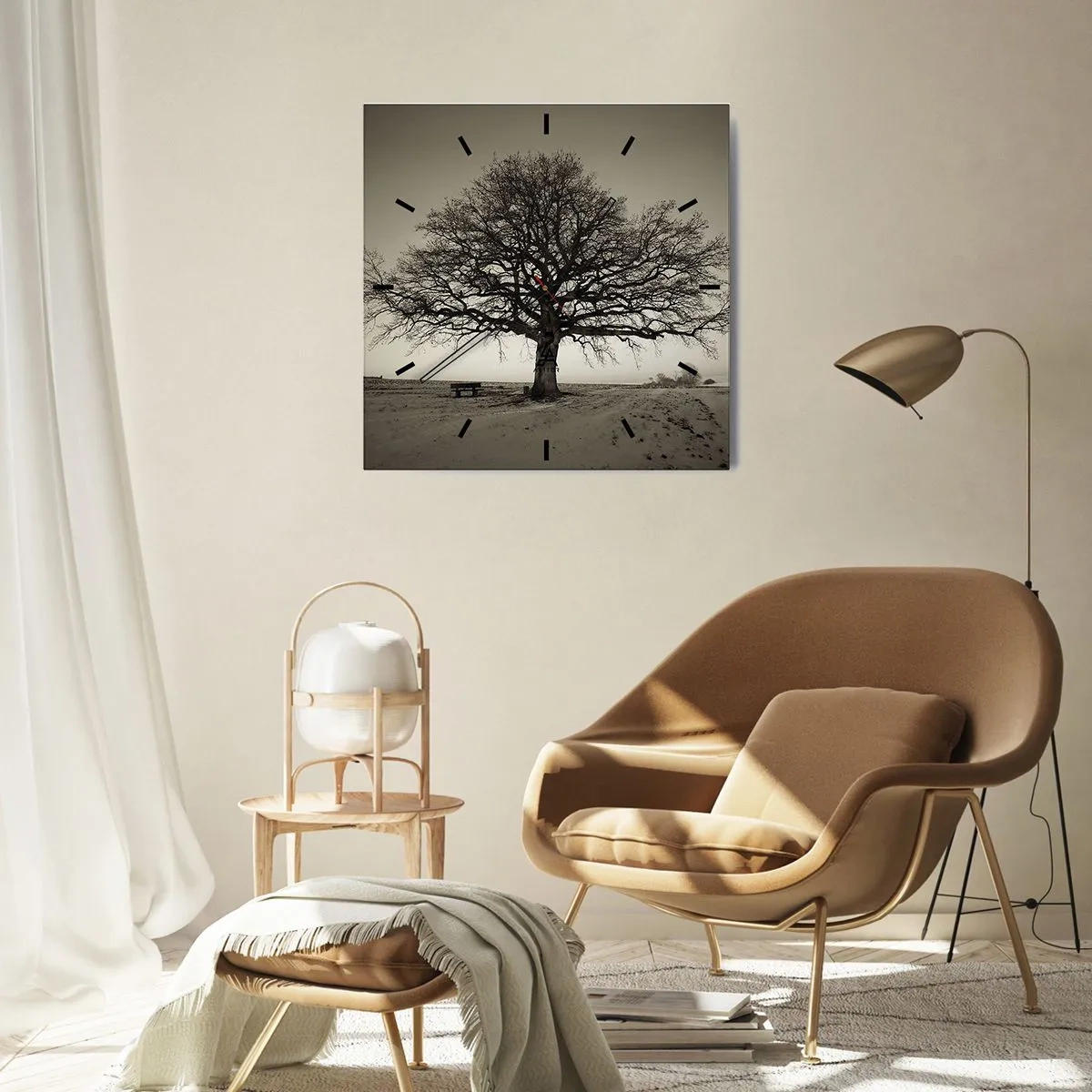 Wandklok - Klok - Van hier tot in de eeuwigheid - 30x30 cm