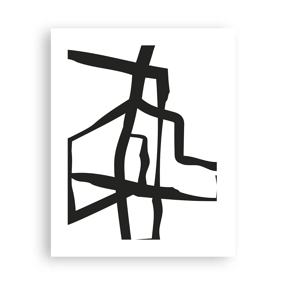 Poster - Zwart-wit ontwerp - 40x50 cm