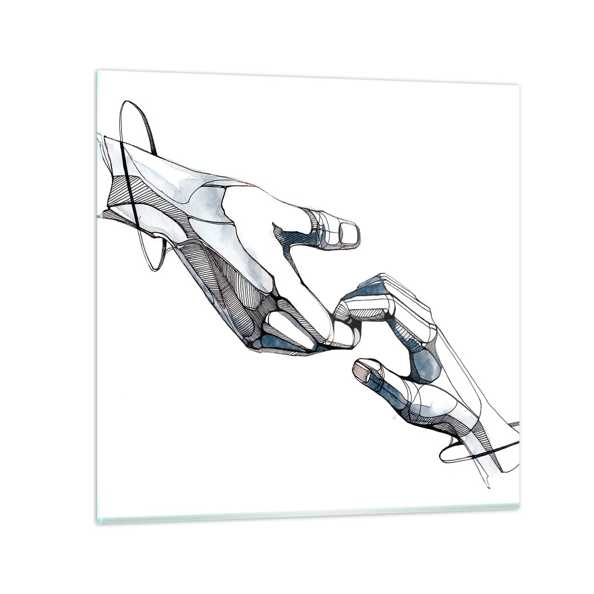 Schilderen op glas - Een goed gebaar - 60x60 cm