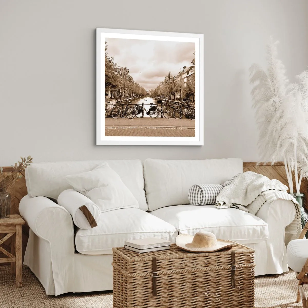 Poster in een witte lijst - Hollandse sfeer - 40x40 cm