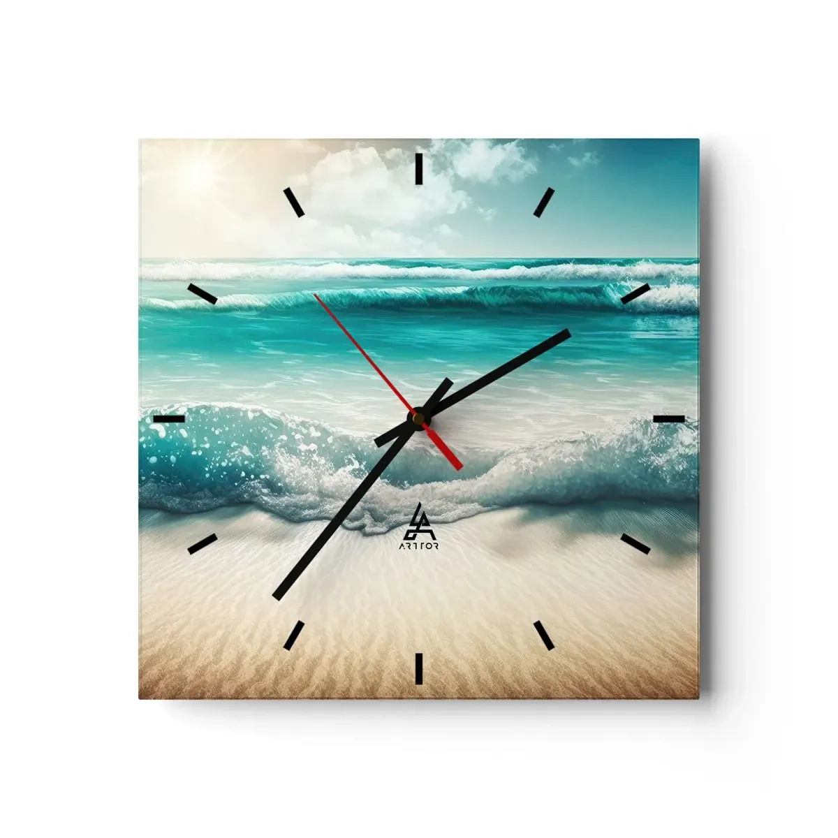 Wandklok - Klok - De vrede van de oceaan - 40x40 cm