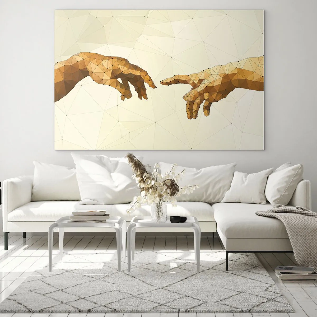 Schilderen op glas - Goddelijke geometrie - 100x70 cm