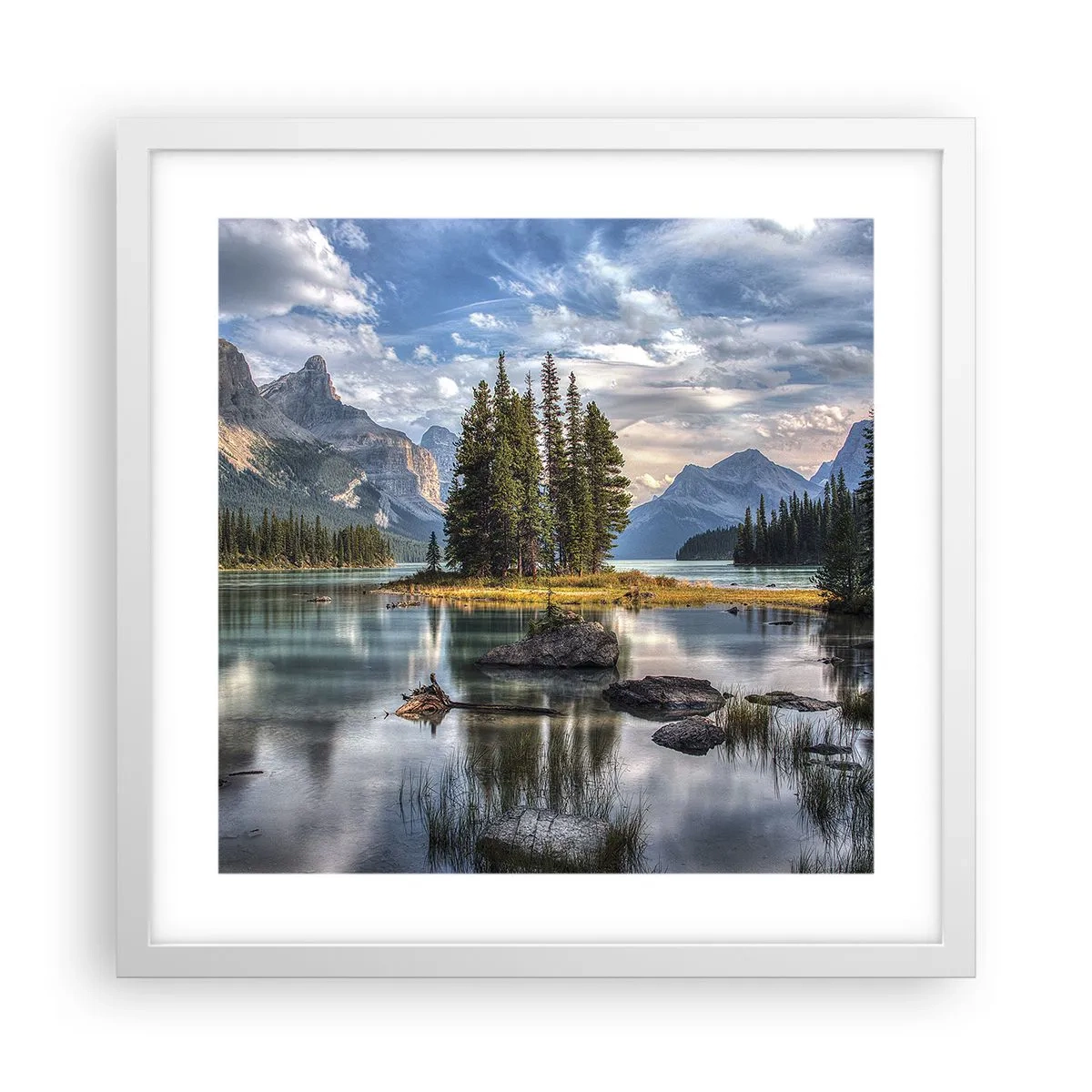 Poster in een witte lijst - Aan het grote en schone water ... - 40x40 cm