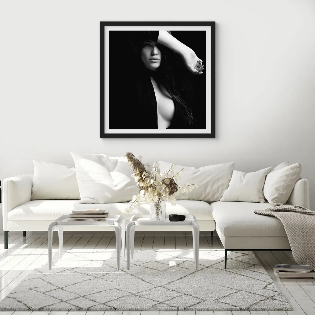 Poster in een zwarte lijst - Verleidingsschool - 40x40 cm