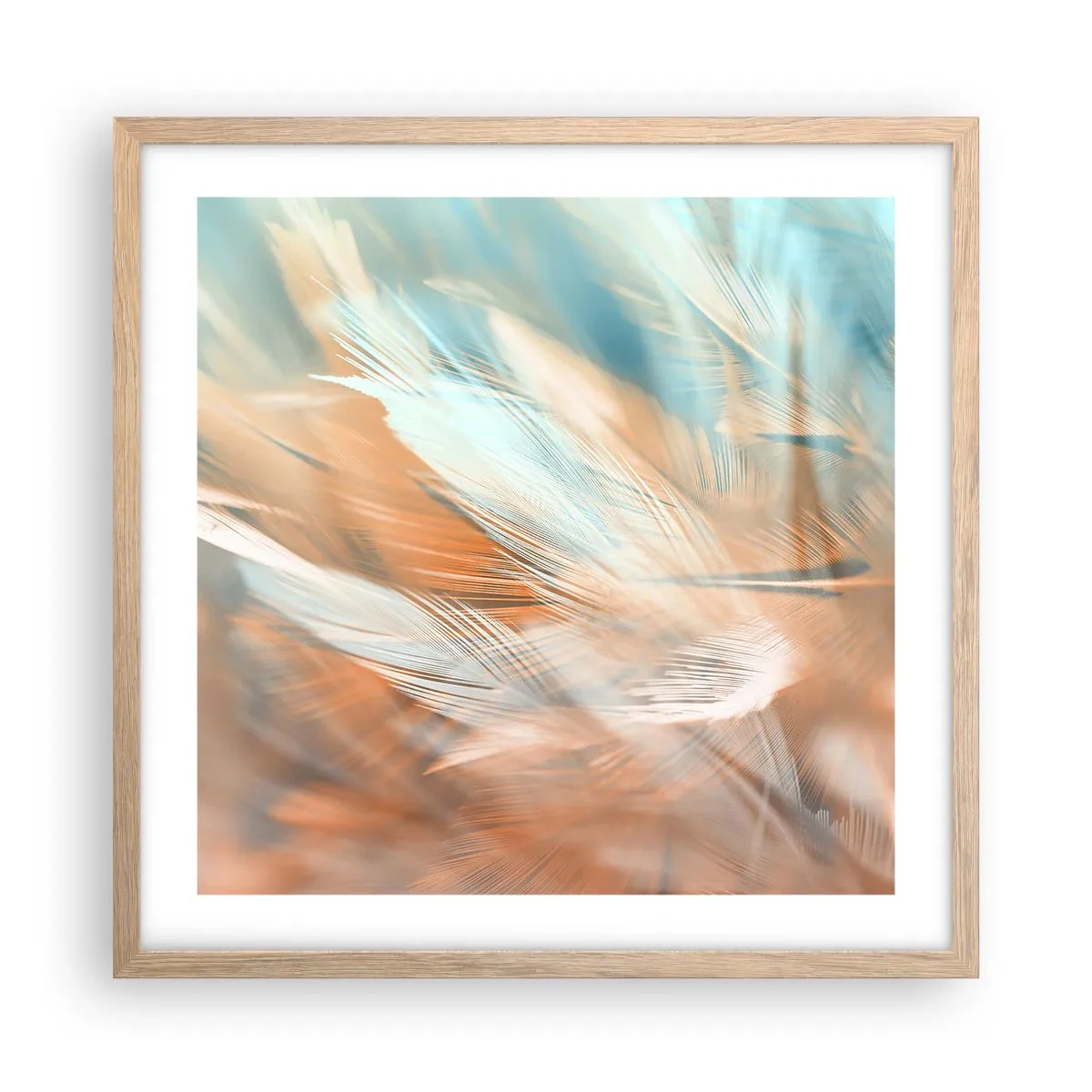 Een poster in een licht eiken lijst - In het land van zachtheid - 50x50 cm