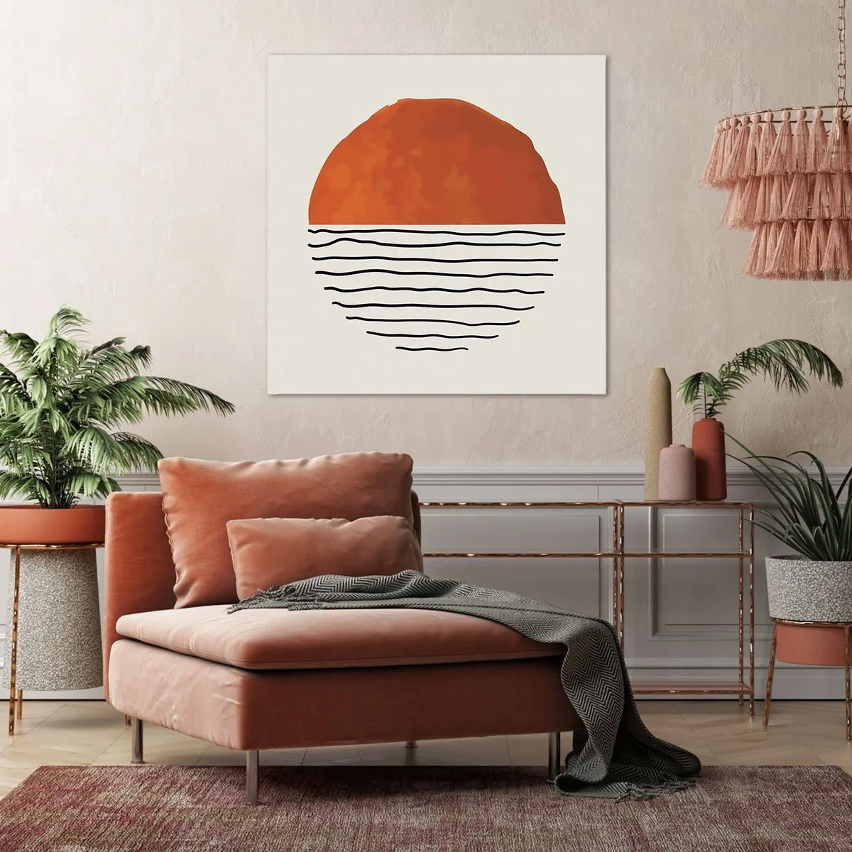 Schilderen op canvas - In het Japanse klimaat - 70x70 cm