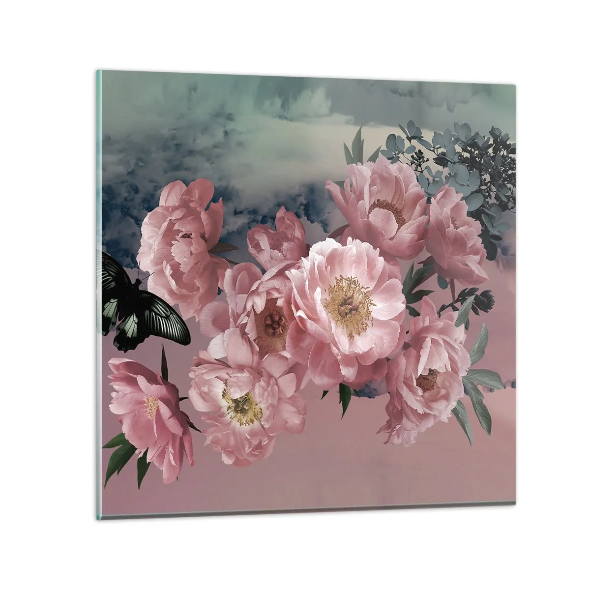 Schilderen op glas - Het hoogtepunt van de romantiek - 30x30 cm