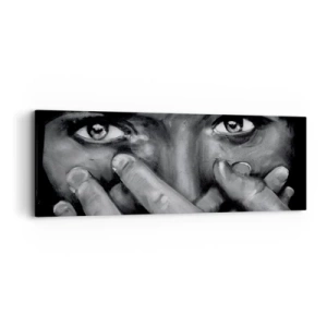 Schilderen op canvas - Ik zal niet zeggen wie het heeft geschilderd - 90x30 cm