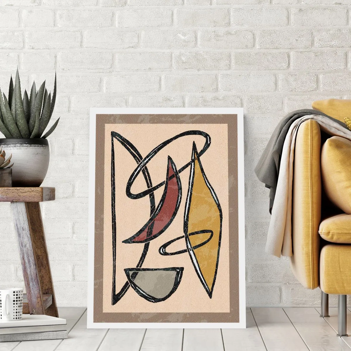 Poster - Compositie – bogen en ovalen - 70x100 cm