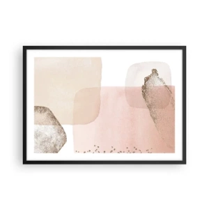 Poster in een zwarte lijst - Een blik door kleur - 70x50 cm