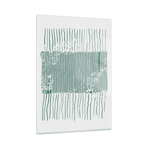 Schilderen op glas - Mariene abstractie - 50x70 cm