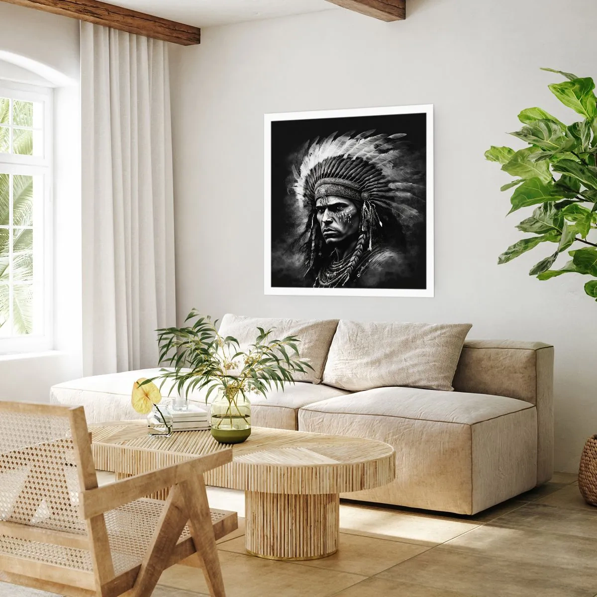 Poster - Een leider en strijder - 30x30 cm