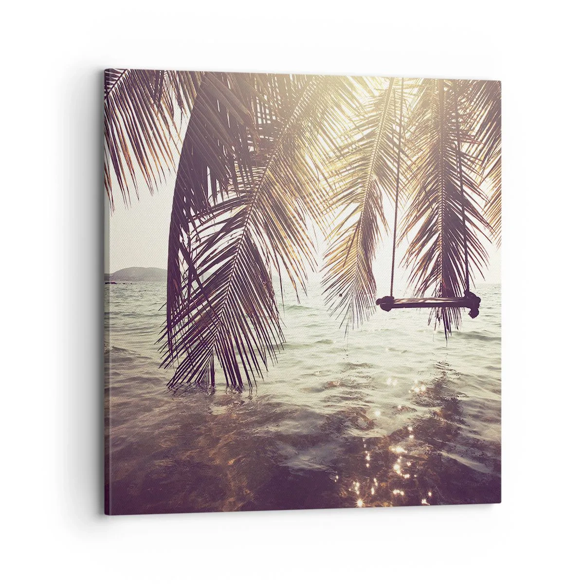 Schilderen op canvas - Je kunt naar believen in de wolken slingeren - 70x70 cm