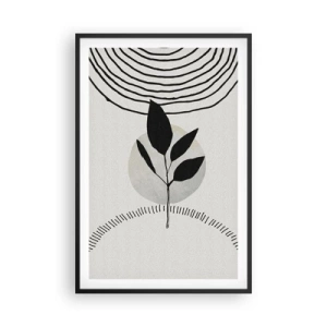Poster in een zwarte lijst - Compositie: natuurrituelen - 61x91 cm
