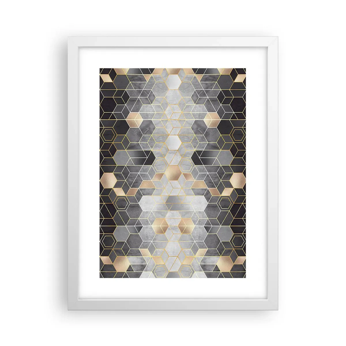 Poster in een witte lijst - Diamant samenstelling - 30x40 cm