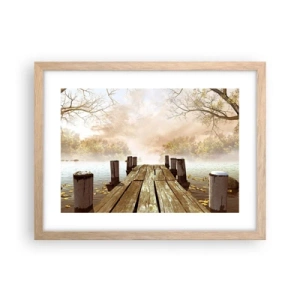 Een poster in een licht eiken lijst - Het milde verdriet van de herfst - 40x30 cm