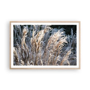 Een poster in een licht eiken lijst - Gekleed met vorst - 91x61 cm