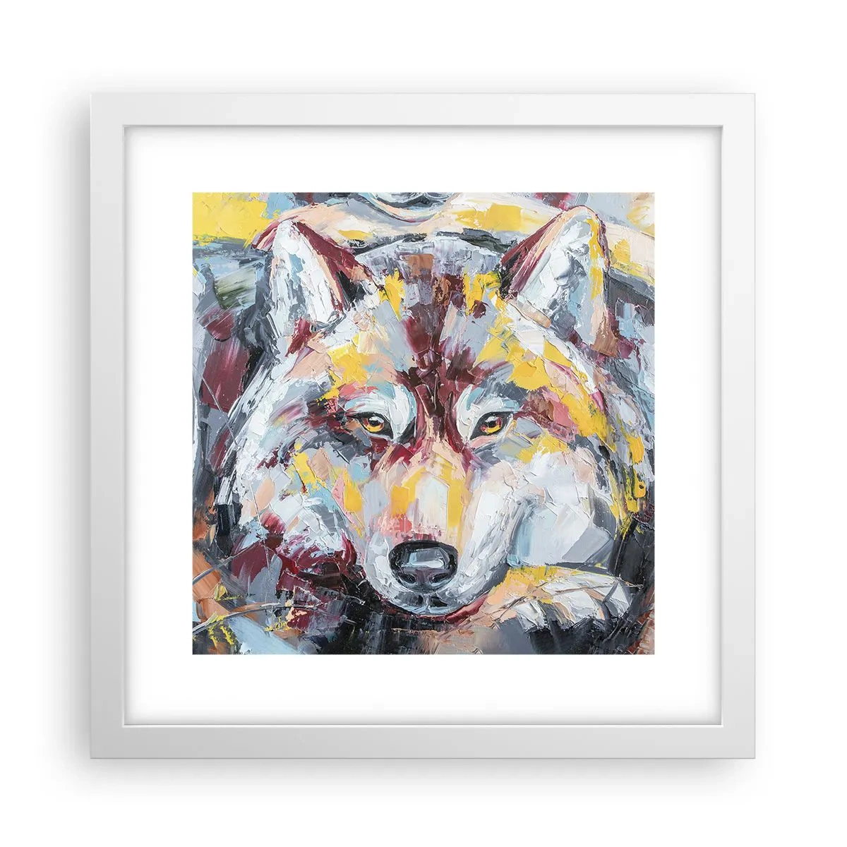 Poster in een witte lijst - Gemoedsrust onder dierbaren - 30x30 cm