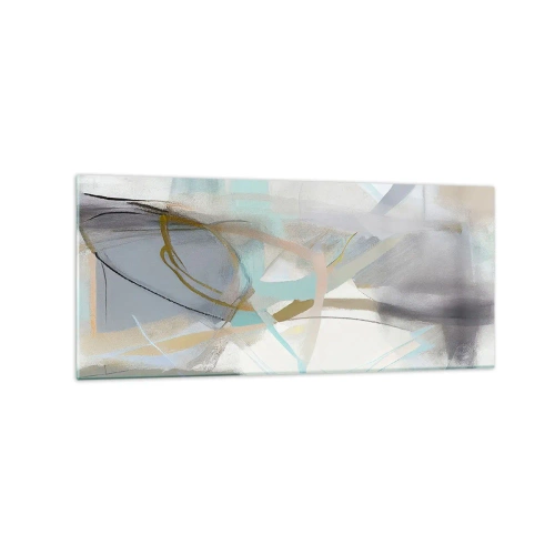 Schilderen op glas - Mistige abstractie - 120x50 cm