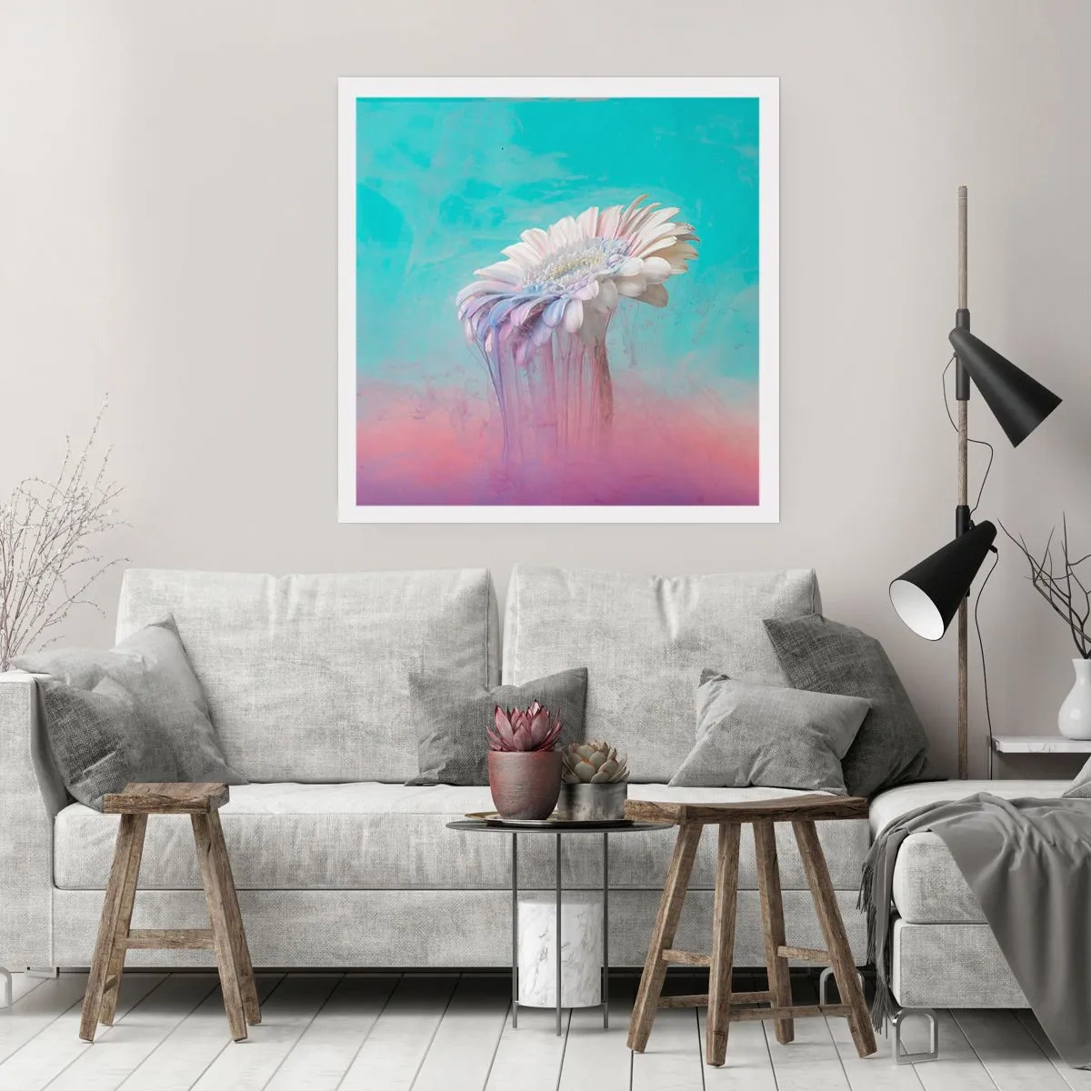 Poster - De bloemenonderwereld - 40x40 cm