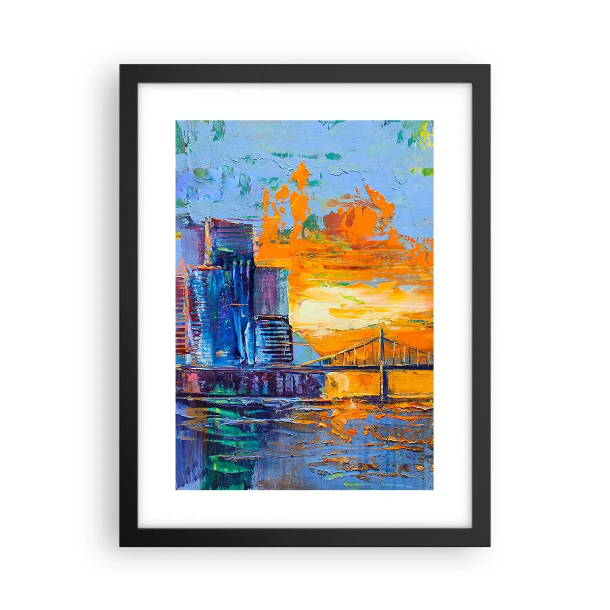 Poster in een zwarte lijst - Cultuur en natuur - 30x40 cm