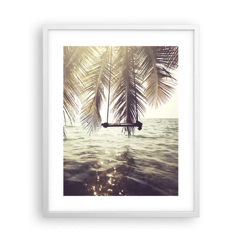 Poster in een witte lijst - Je kunt naar believen in de wolken slingeren - 40x50 cm