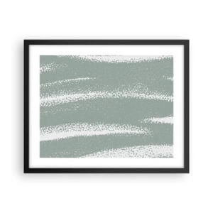 Poster in een zwarte lijst - Abstractie in een winterklimaat - 50x40 cm