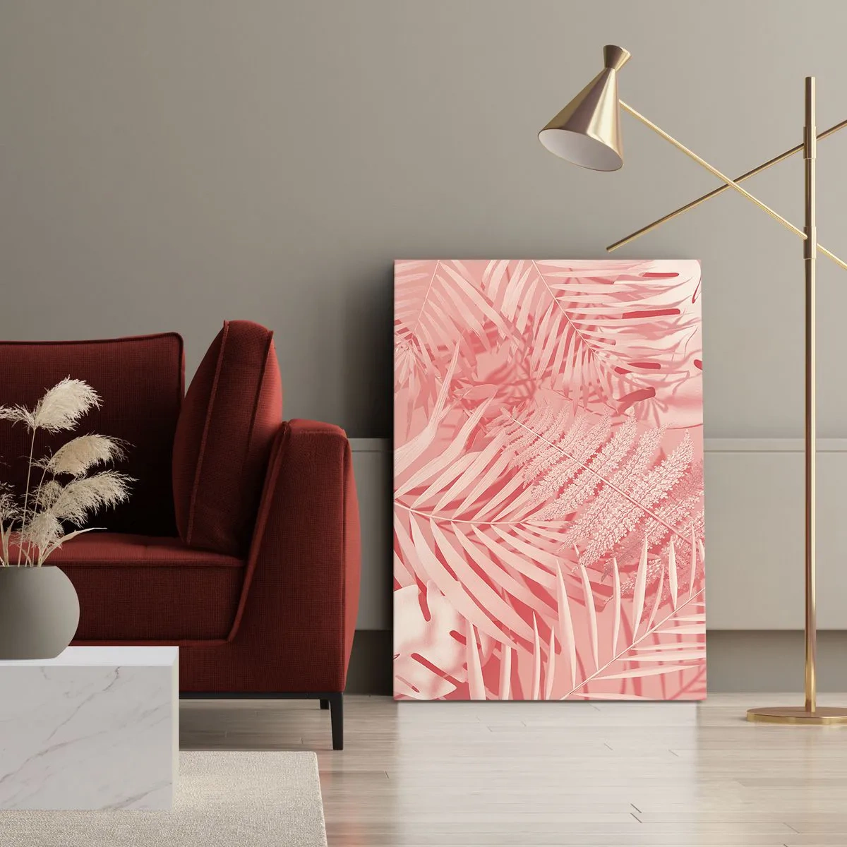 Schilderen op canvas - Roze concept - 55x100 cm